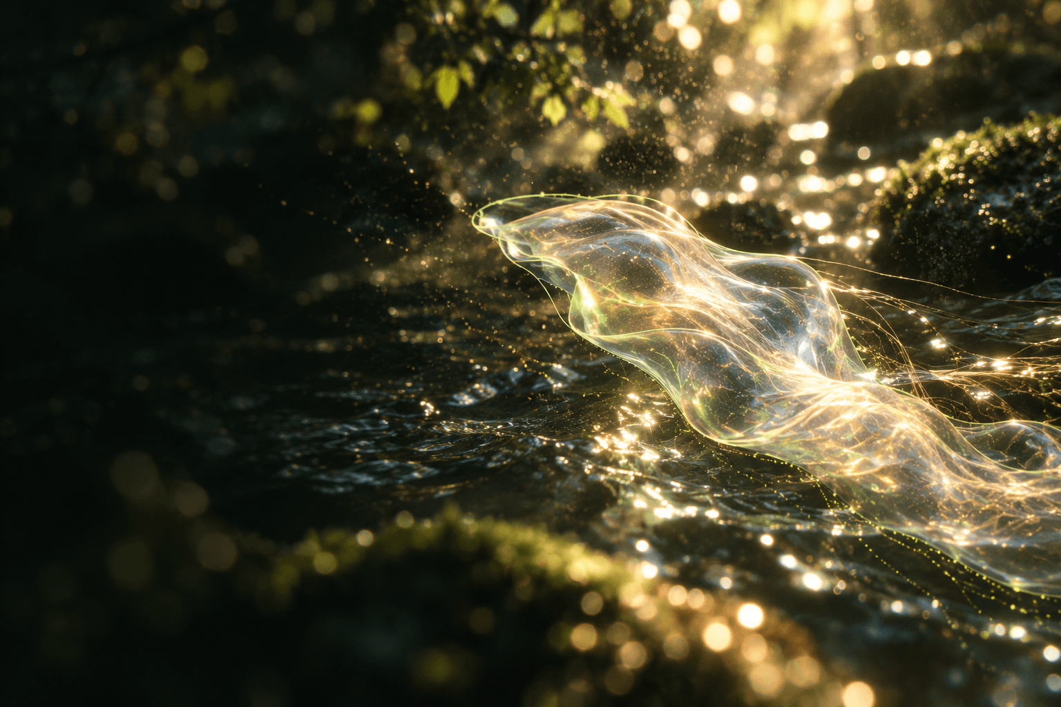 Observation 001: Ethereal membrane emerging in nature